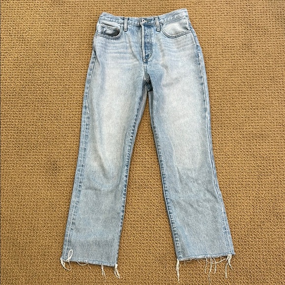 Favorite Daughter Denim - Favorite Daughter The Otto High Rise Boyfriend Straight Leg Frayed Hem Jeans 27